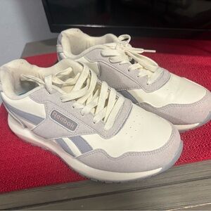 Reebok Cream and Gray Athletic Shoes